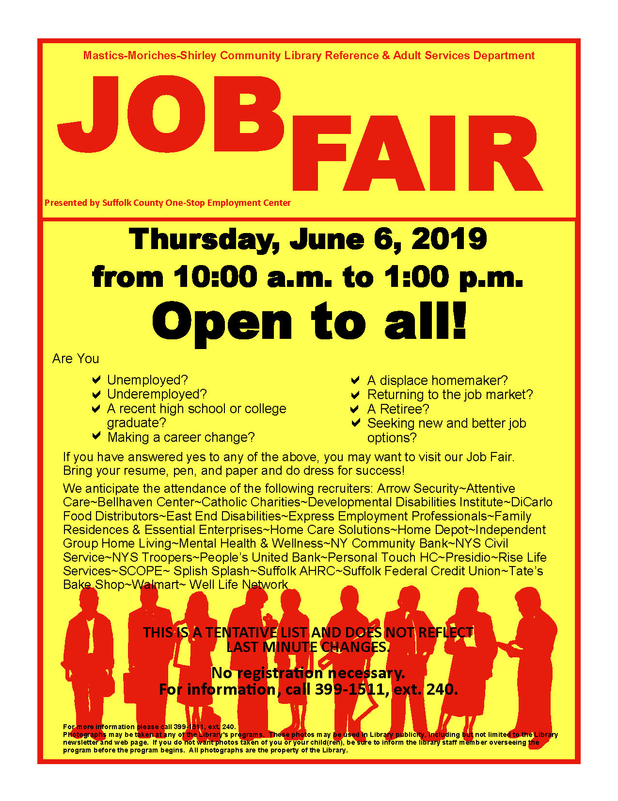 Don’t Miss the Job Fair! – Mastics-Moriches-Shirley Community Library